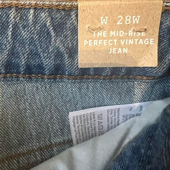 NWT Madewell Plus Mid Rise Perfect Vintage Jean Size 28W - Picture 12 of 12